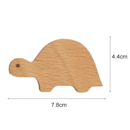 Crochet de porte en bois animal tortue de 7.8 cm x 4.4 cm – Décoration ludique et pratique pour accrocher vêtements et accessoires