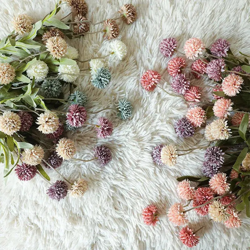 Bouquet de Fleurs Artificielles Pissenlit - Décoration Polyvalente pour Mariage, Maison et Fêtes