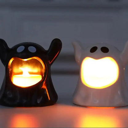 Bougie LED fantôme d'Halloween