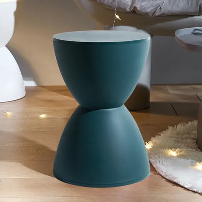 Minimalist multicolored creative stool in a modern interior setting with clean lines and elegant design.